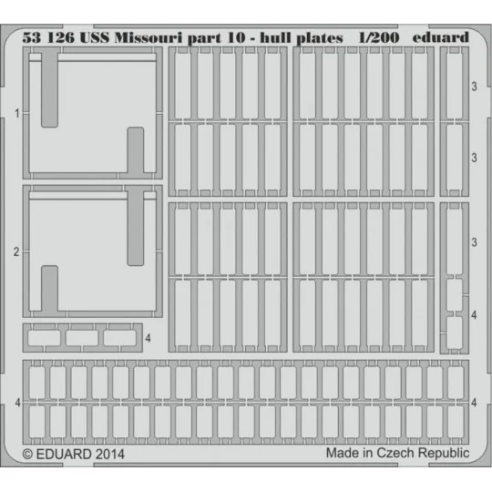 USS Missouri part 10-hull plates f. Trum, 1/200 - Eduard Accessorie... USS Missouri part 10-hull plates f. Trum, 1/200 - Eduard Accessorie...