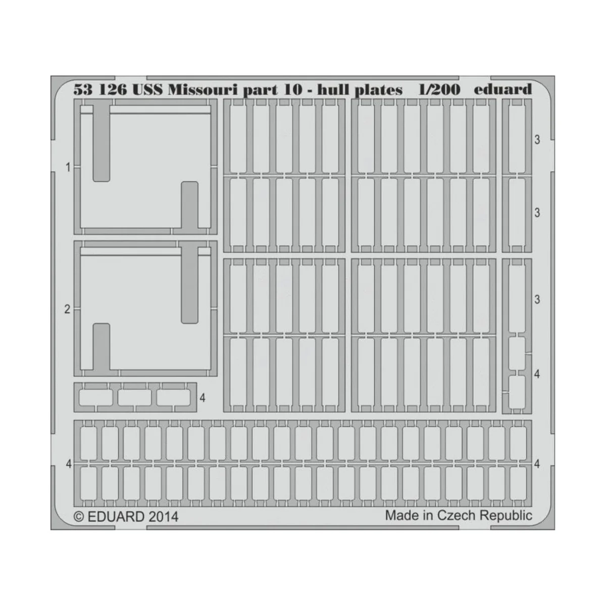 USS Missouri part 10-hull plates f. Trum - Eduard Accessories 53126