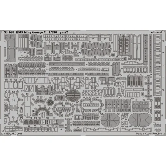 HMS King George V for Tamiya, 1/72 - Eduard Accessories 53168 HMS King George V for Tamiya, 1/72 - Eduard Accessories 53168