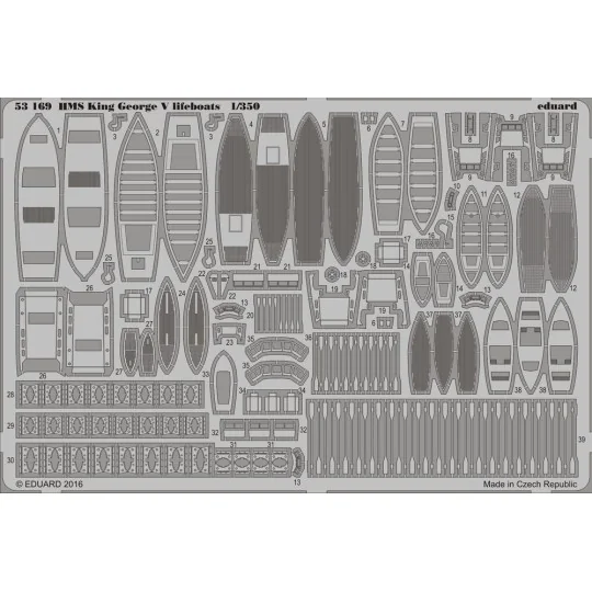 HMS King George V lifeboats for Tamiya - Eduard Accessories 53169