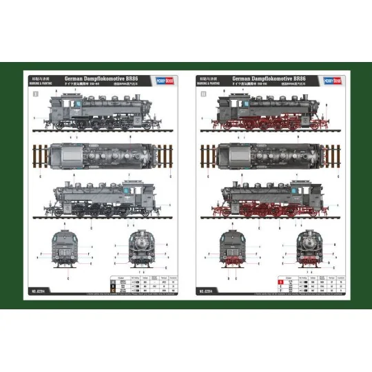 German Dampflokomotive BR86, 1/72 - Hobby Boss 82914