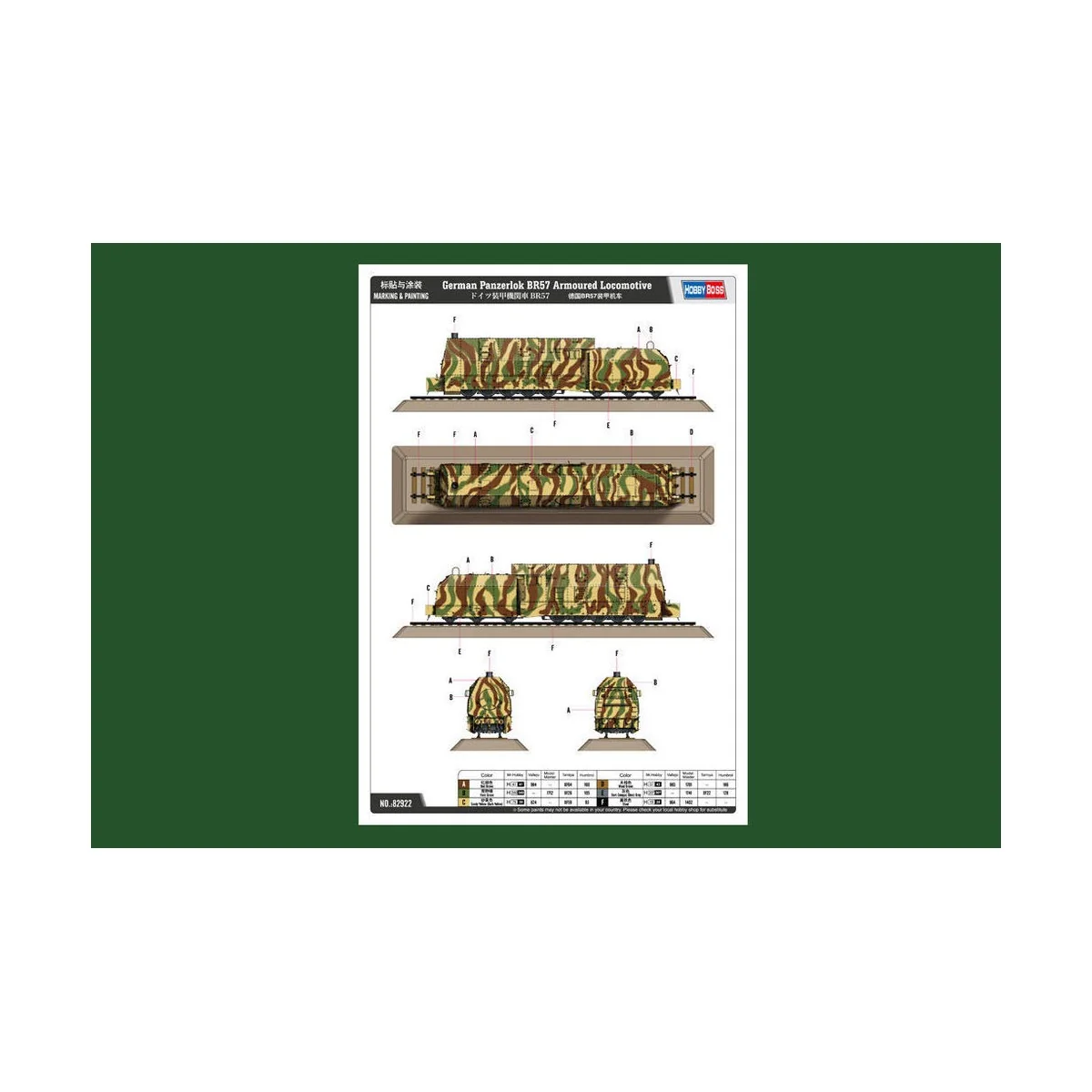 German Panzerlok BR57 Armoured Locomotiv, 1/72 - Hobby Boss 82922