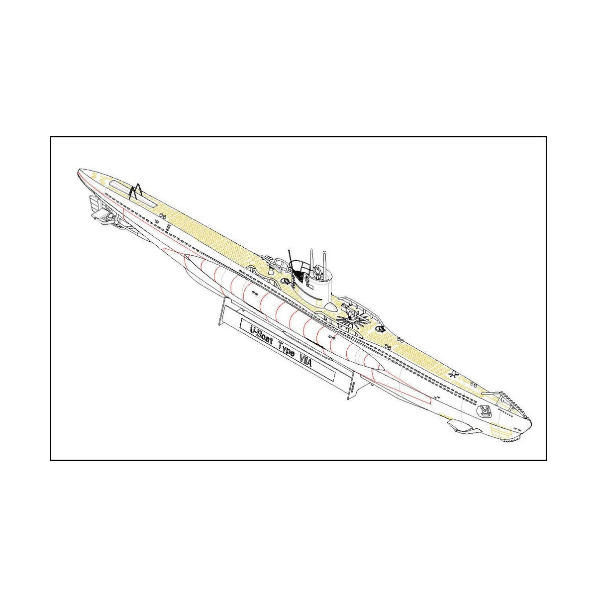 DKM Navy Type VII-A U-Boat, 1/350 - Hobby Boss 83503