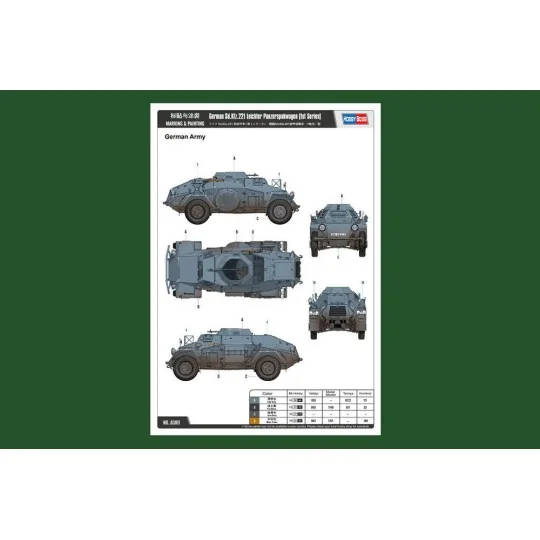German Sd.Kfz.221 Leichter Panzerspahwag, 1/35 - Hobby Boss 83811