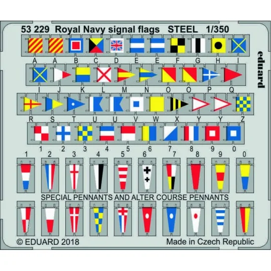 Royal Navy signal flags STEEL - Eduard Accessories 53229