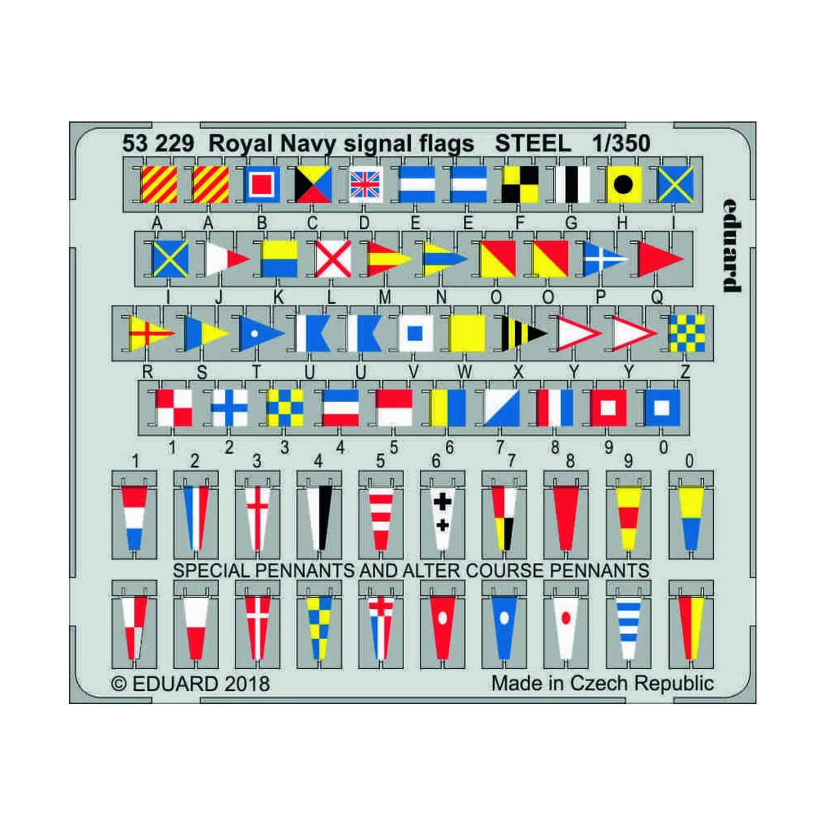 Royal Navy signal flags STEEL, 1/350 - Eduard Accessories 53229