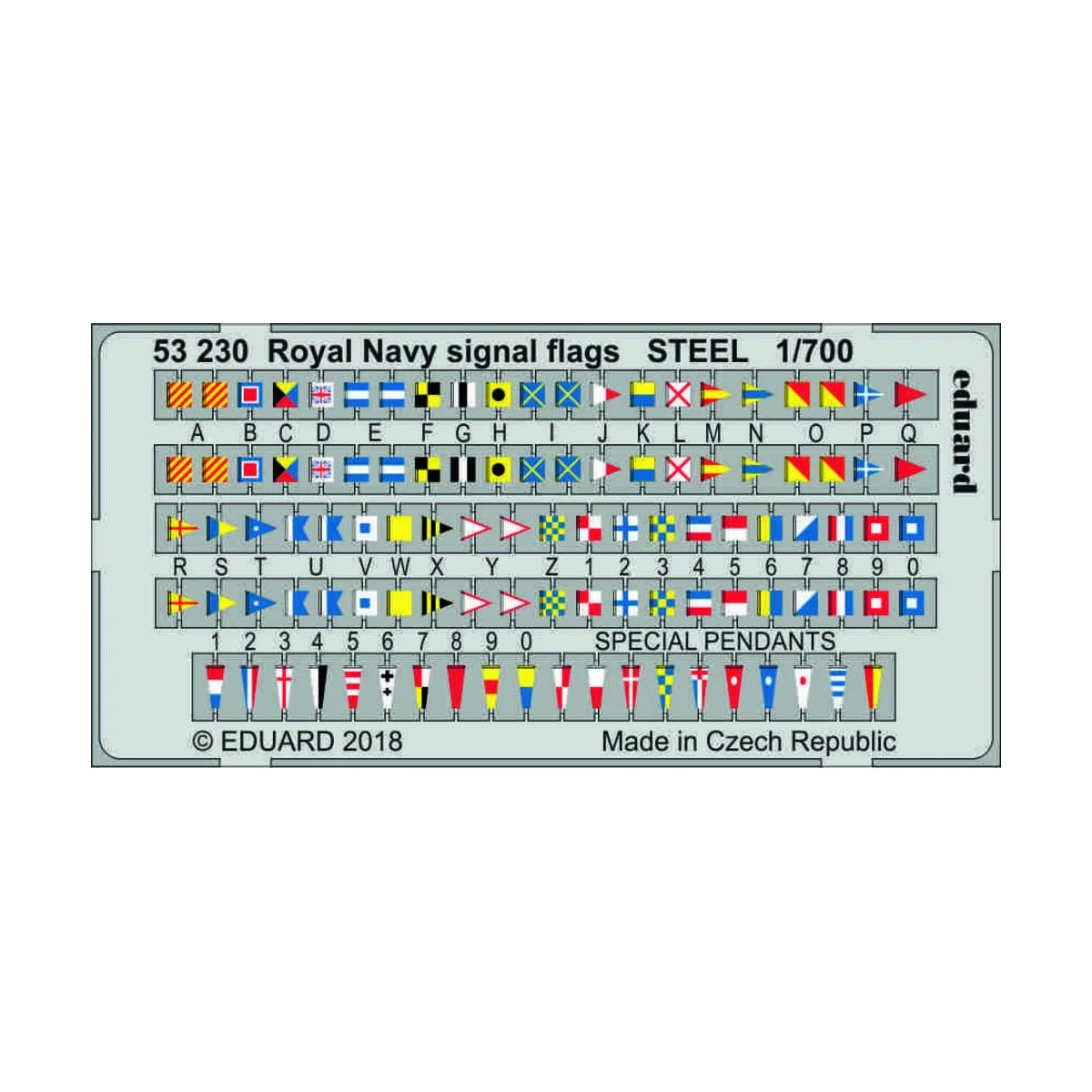 Royal Navy signal flags STEEL, 1/700 - Eduard Accessories 53230