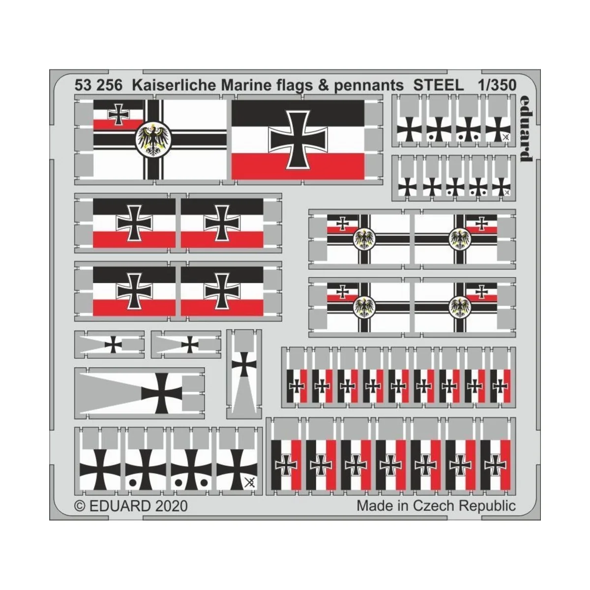 Kaiserlische Marine flags & pennants STEEL, 1/350 - Eduard Accessor... Kaiserlische Marine flags & pennants STEEL, 1/350 - Eduard Accessor...