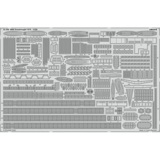 HMS Dreadnought 1915 for Trumpeter, 1/350 - Eduard Accessories 53258