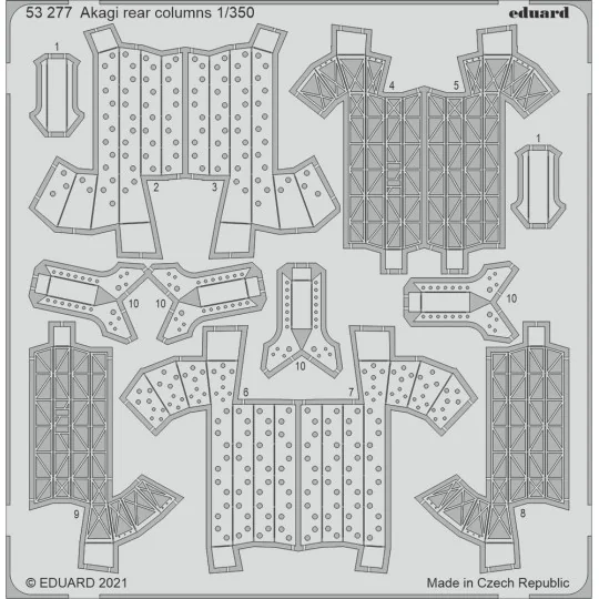 Akagi rear columns, for HASEGAWA - Eduard Accessories 53277