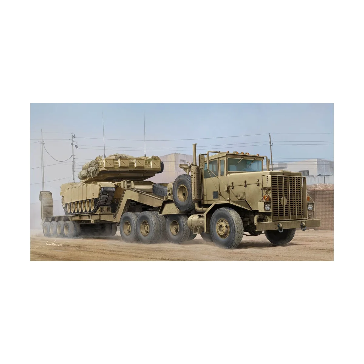 M911 C-HET w/m747 Heavy Equipment Semi- Trailer, 1/35 - Hobby Boss ...
