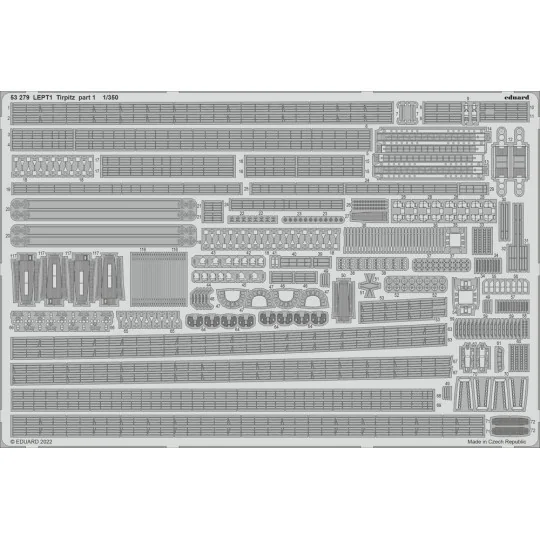 Tirpitz part 1, 1/350 - Eduard Accessories 53279 Tirpitz part 1, 1/350 - Eduard Accessories 53279