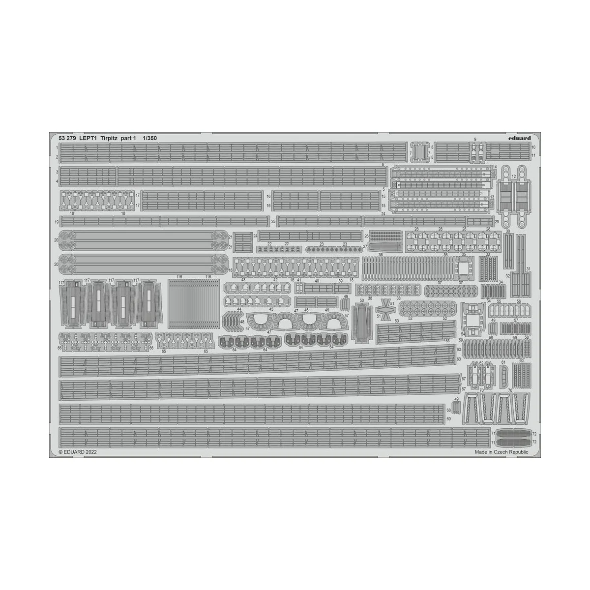 Tirpitz part 1, 1/350 - Eduard Accessories 53279 Tirpitz part 1, 1/350 - Eduard Accessories 53279