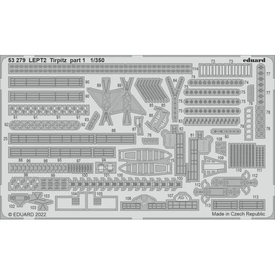 Tirpitz part 1, 1/350 - Eduard Accessories 53279 Tirpitz part 1, 1/350 - Eduard Accessories 53279