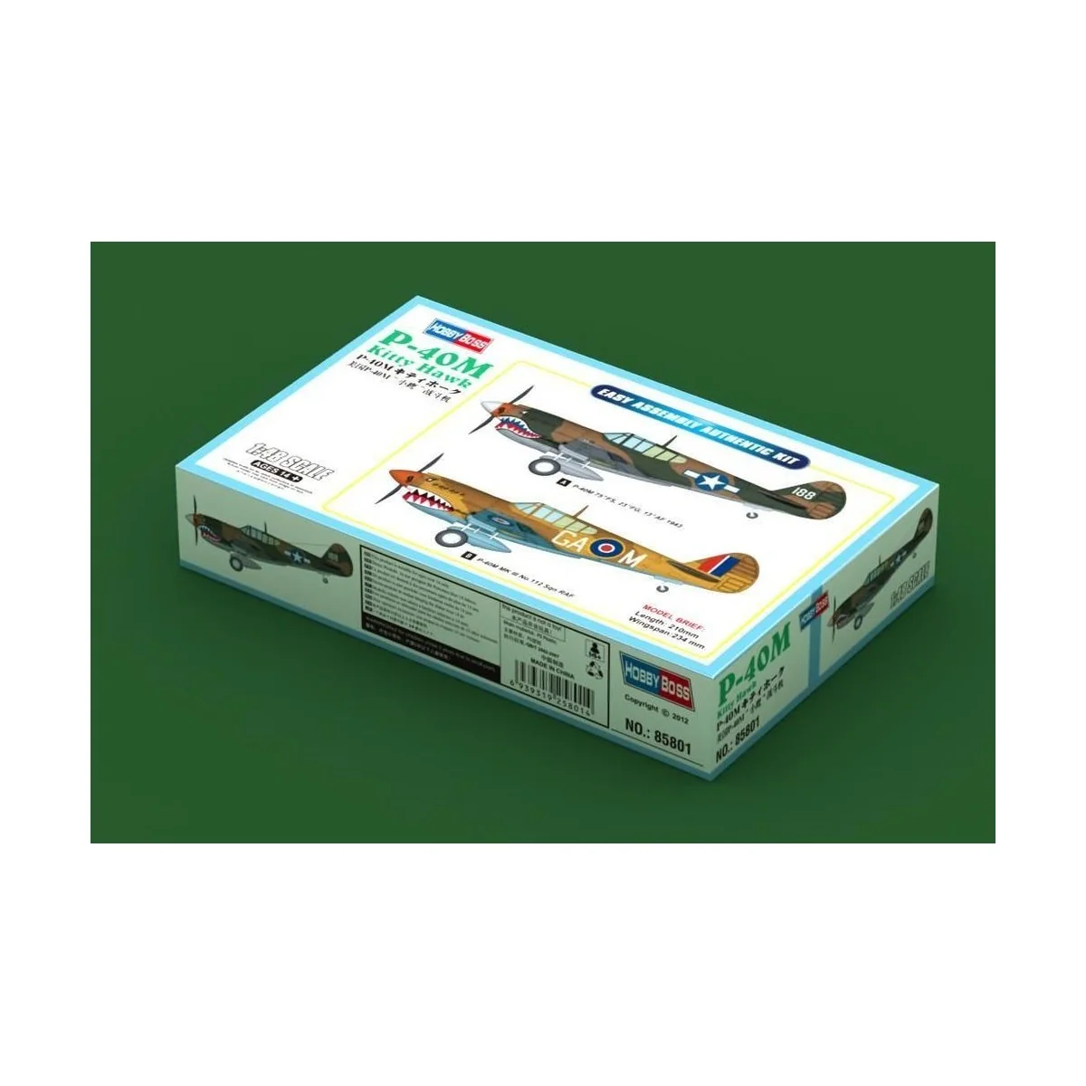 P-40E Kitty Hawk Fighter, 1/48 - Hobby Boss 85801