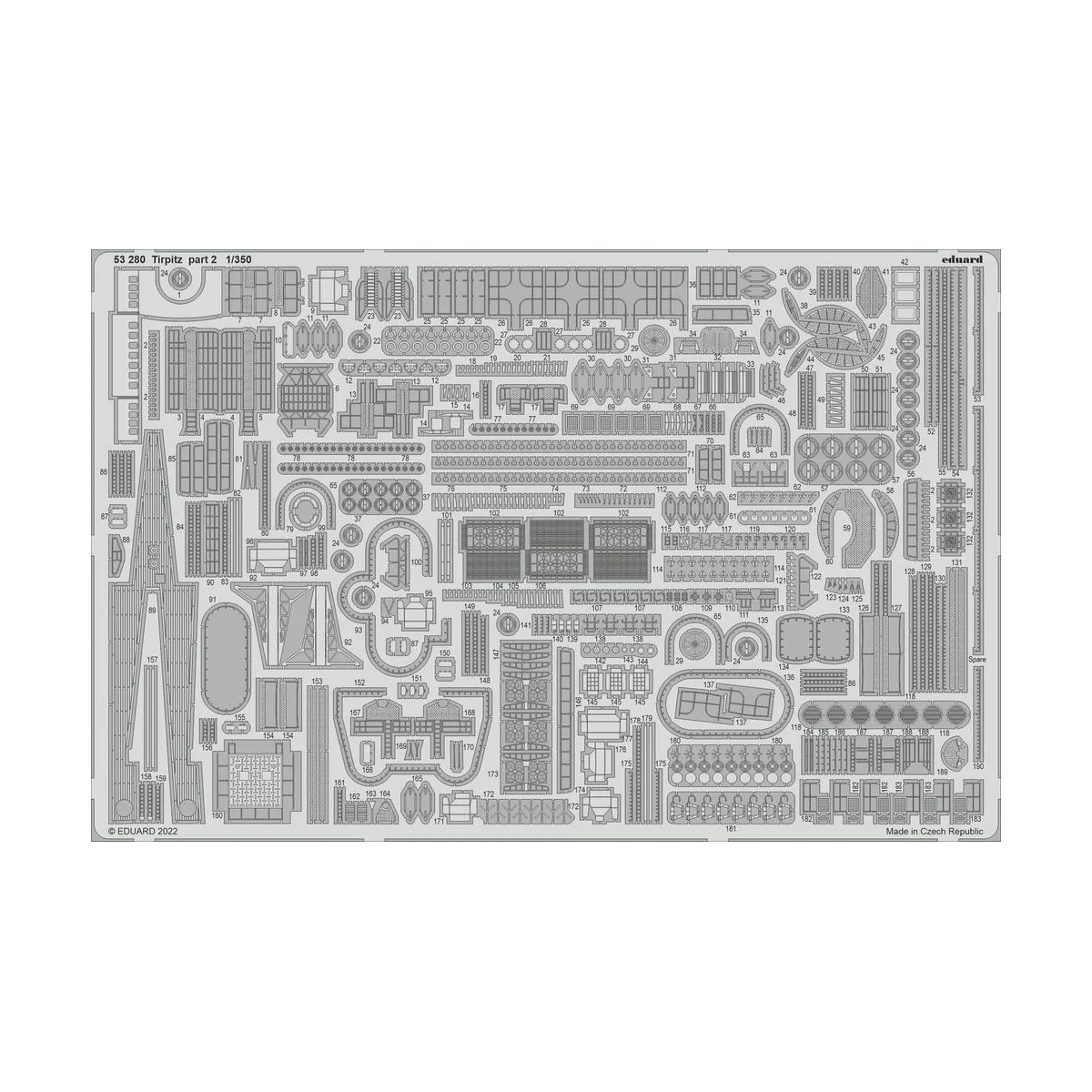Tirpitz part 2, 1/350 - Eduard Accessories 53280 Tirpitz part 2, 1/350 - Eduard Accessories 53280