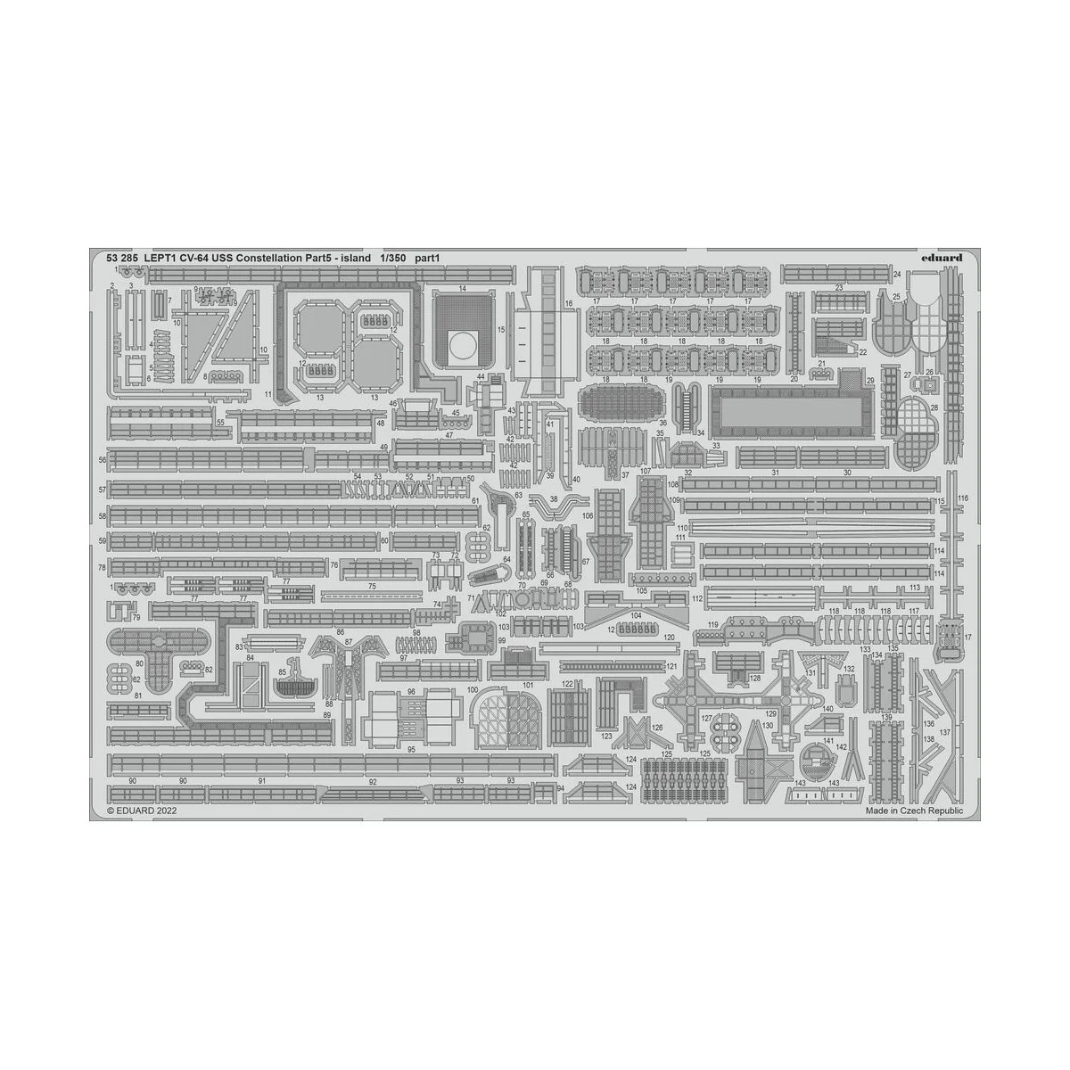USS Constellation CV-64 part 5 - island - Eduard Accessories 53285