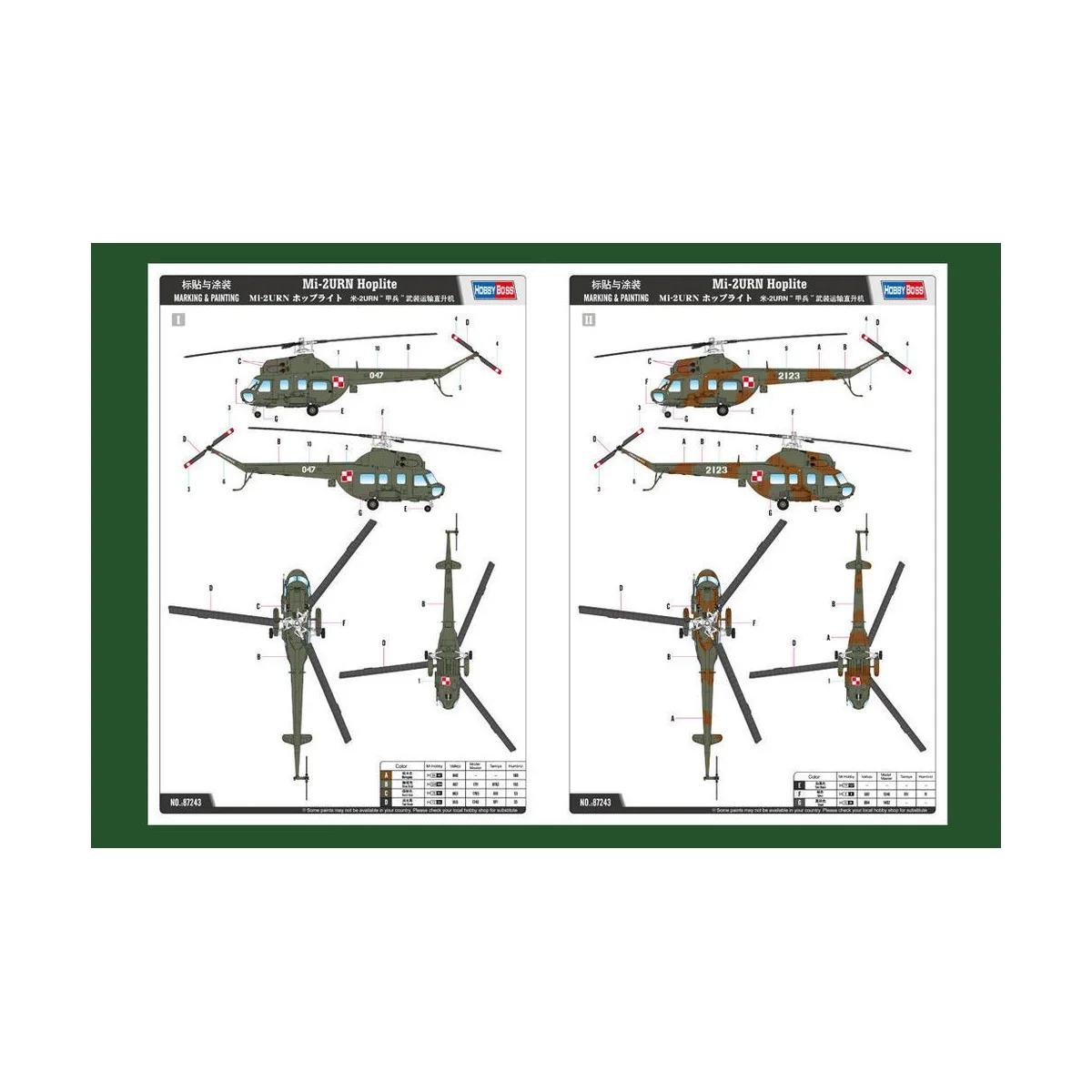 Mil mi-2URN Hoplite, 1/72 - Hobby Boss 87243