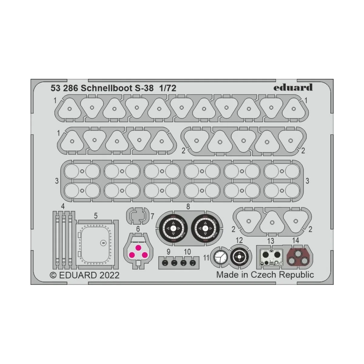 Schnellboot S-38 for FORE HOBBY, 1/72 - Eduard Accessories 53286