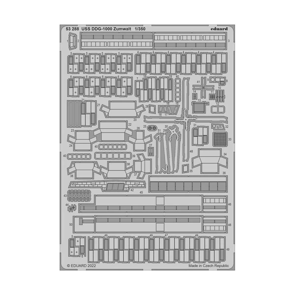 USS DDG-1000 Zumwalt for SNOWMAN MODELS / TAKOM, 1/350 - Eduard Acc...