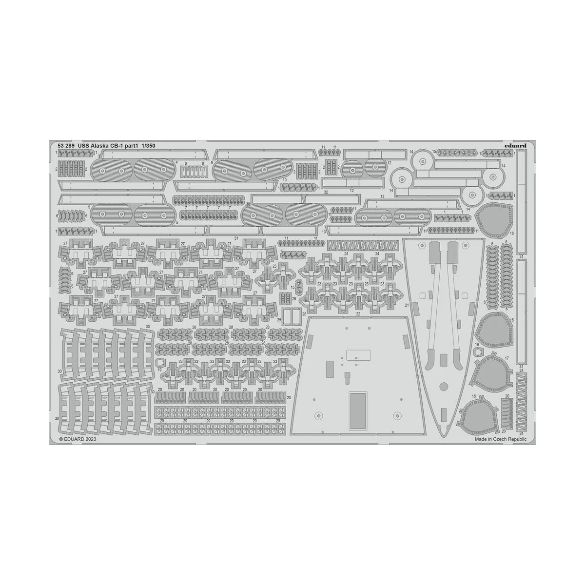 USS Alaska CB-1 part 1 for HOBBY BOSS, 1/350 - Eduard Accessories 5...
