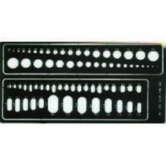 Kreise und Ovale Gravierschablone, 1/72 - Eduard Accessories 00001