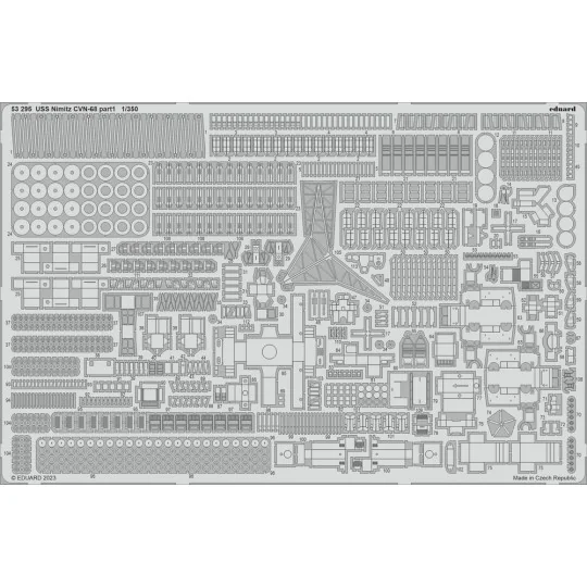 USS Nimitz CVN-68 part 1 1/350 TRUMPETER - Eduard Accessories 53295
