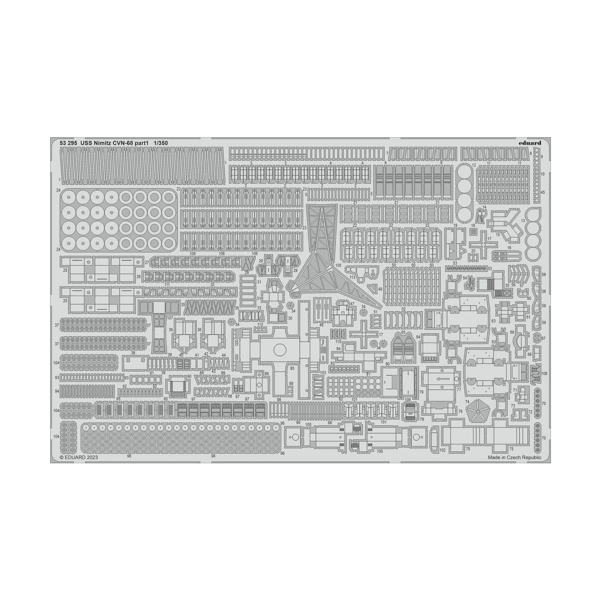 USS Nimitz CVN-68 part 1 1/350 TRUMPETER - Eduard Accessories 53295