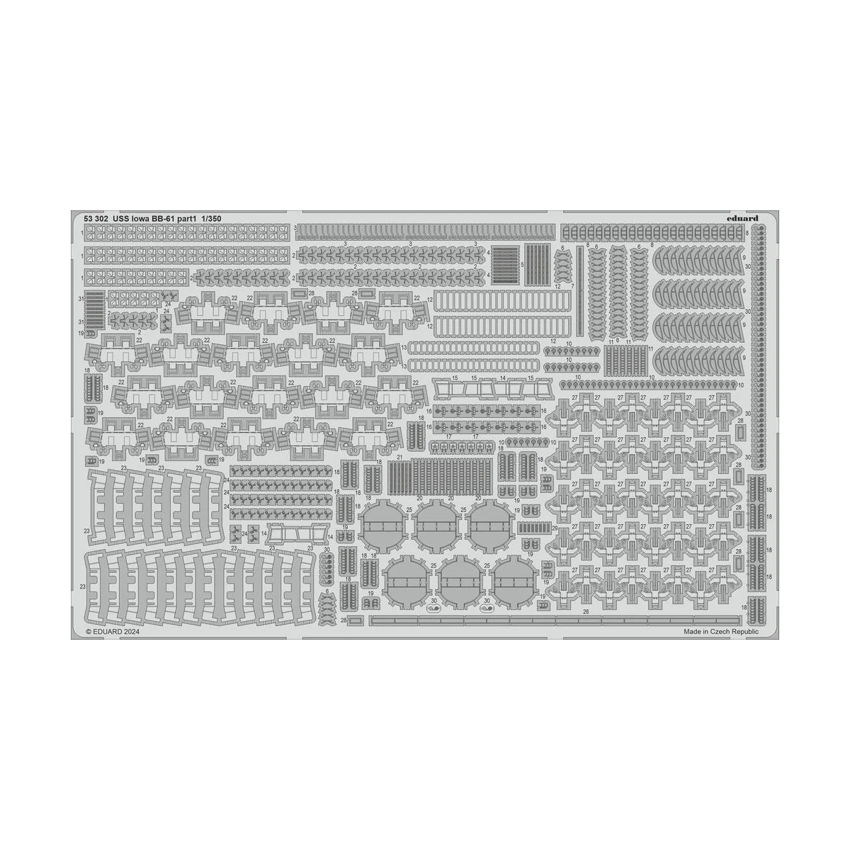 USS Iowa BB-61 part 1 1/350 - Eduard Accessories 53302