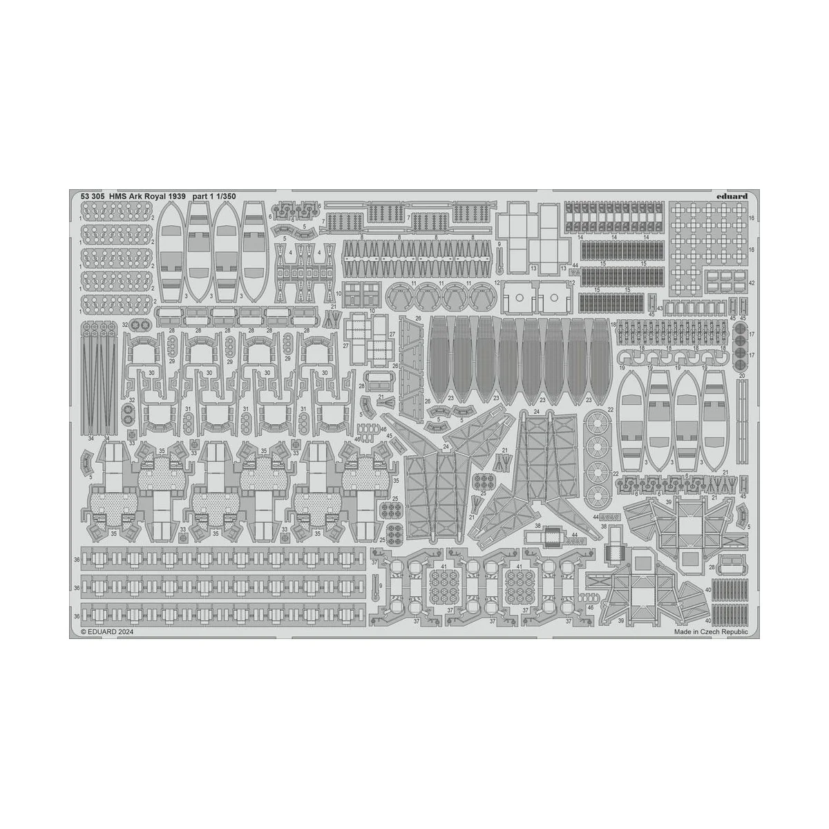 HMS Ark Royal 1939 part 1 1/350 I LOVE KIT - Eduard Accessories 53305