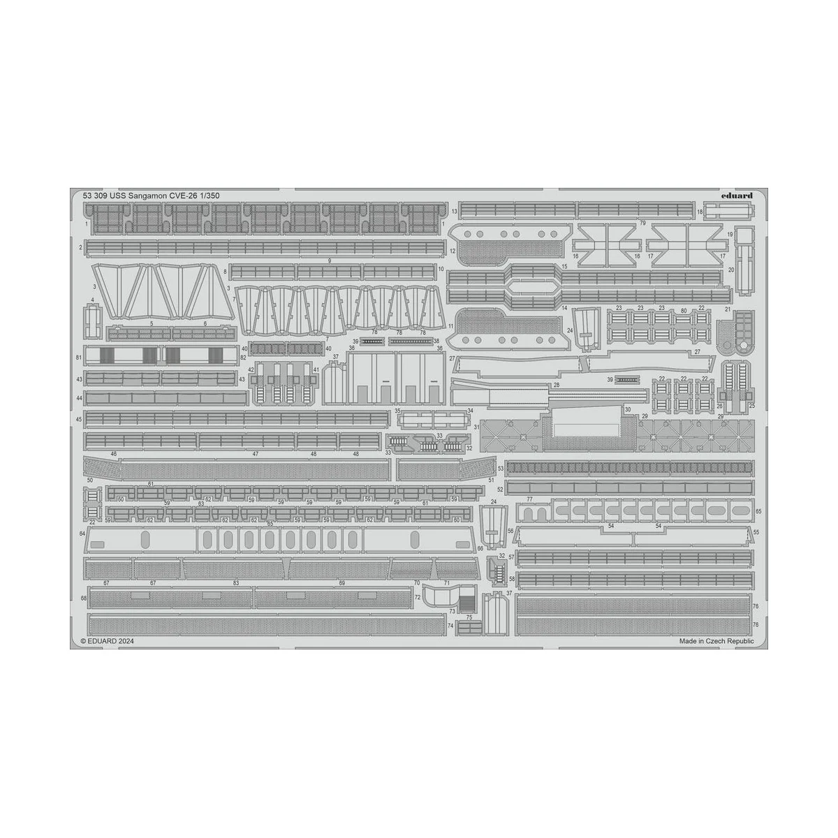 USS Sangamon CVE-26 TRUMPETER, 1/350 - Eduard Accessories 53309