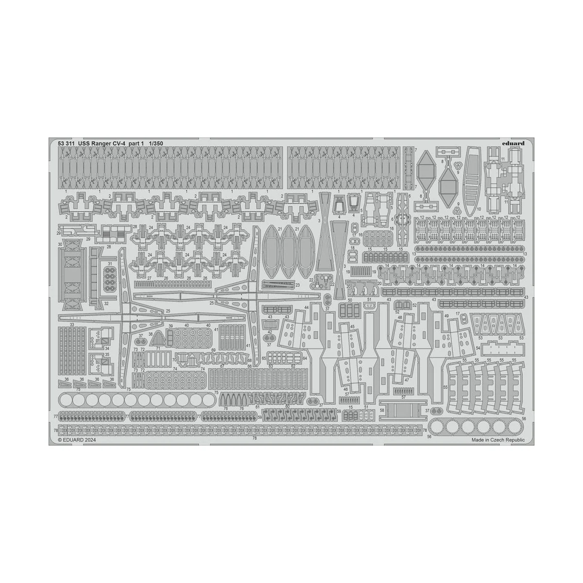 USS Ranger CV-4 part 1, 1/350 - Eduard Accessories 53311 USS Ranger CV-4 part 1, 1/350 - Eduard Accessories 53311