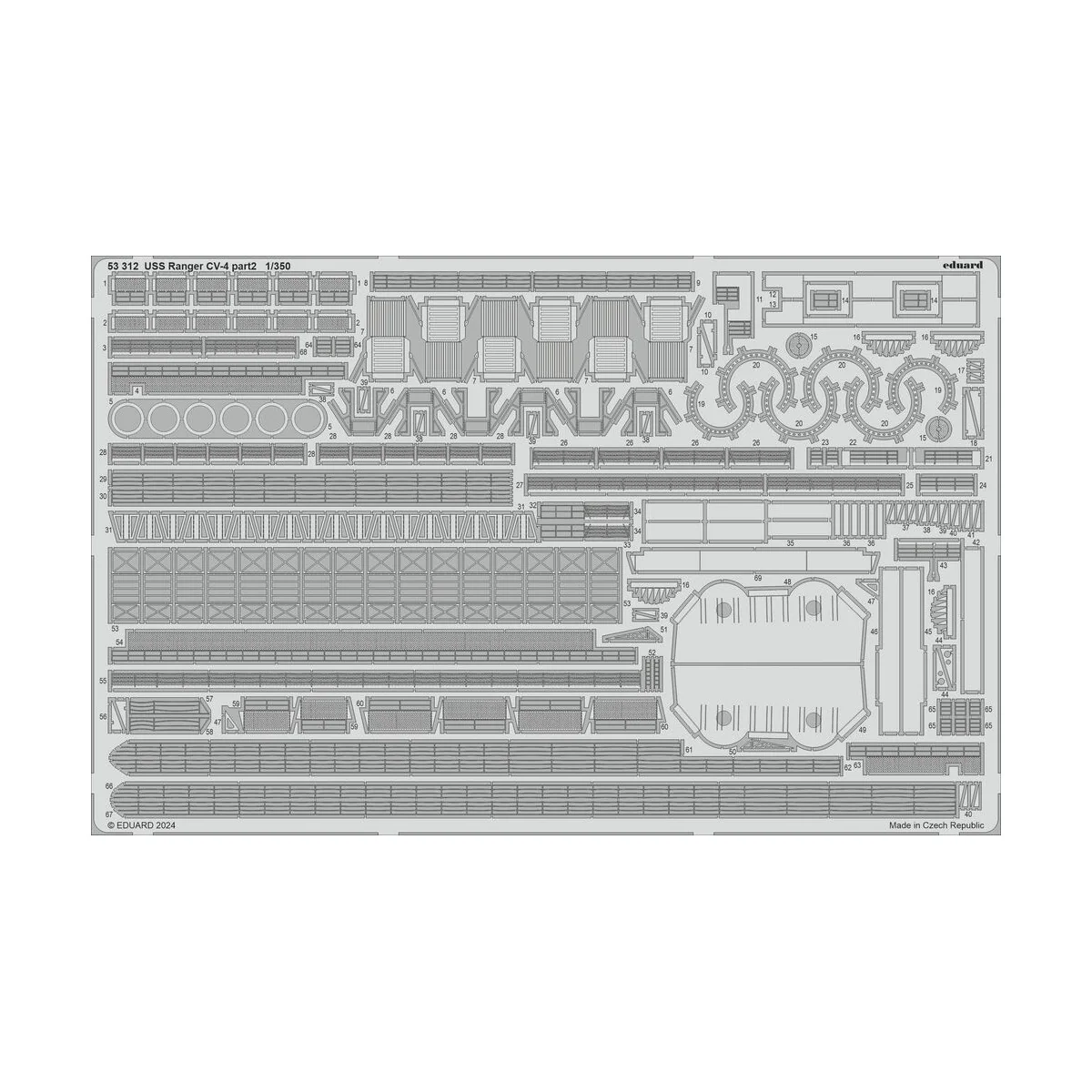 USS Ranger CV-4 part 2, 1/350 - Eduard Accessories 53312 USS Ranger CV-4 part 2, 1/350 - Eduard Accessories 53312