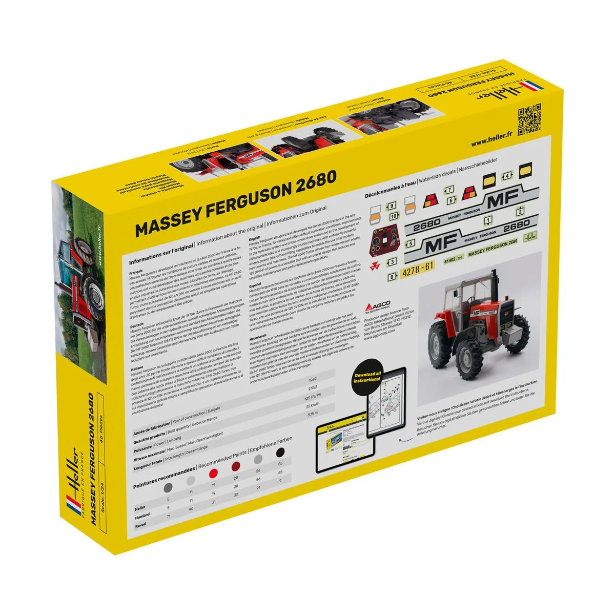 STARTER KIT Massey Ferguson 2680, 1/24 - Heller 57402