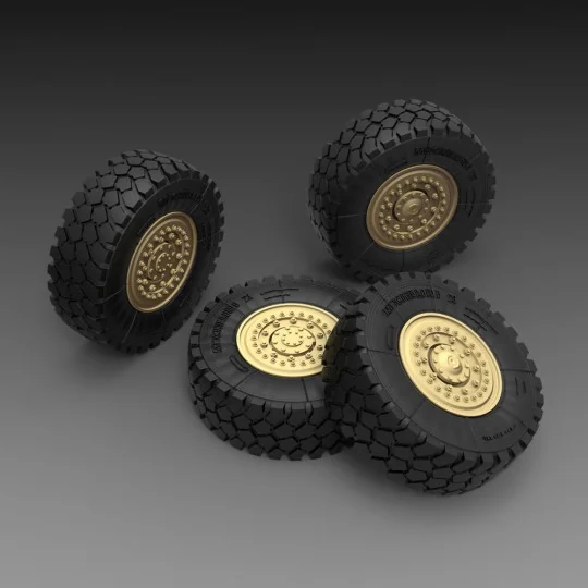 U.S. 4x4 MRAP sagged wheels, 1/35 - Royal Model RM785