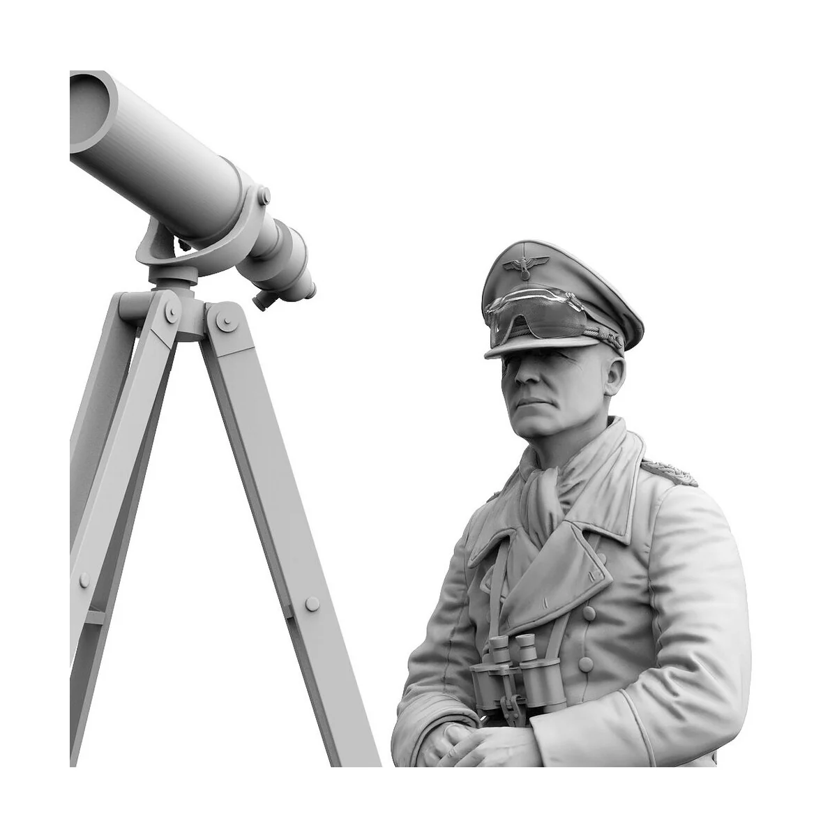 Erwin Rommel with tripod telescope, 1/35 - Royal Model RM820
