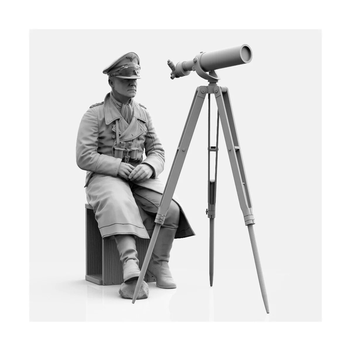 Erwin Rommel with tripod telescope, 1/35 - Royal Model RM820