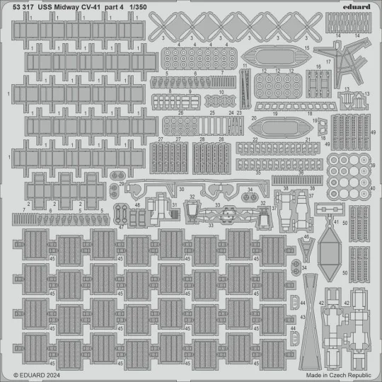 USS Midway CV-41 part 4 TRUMPETER - Eduard Accessories 53317