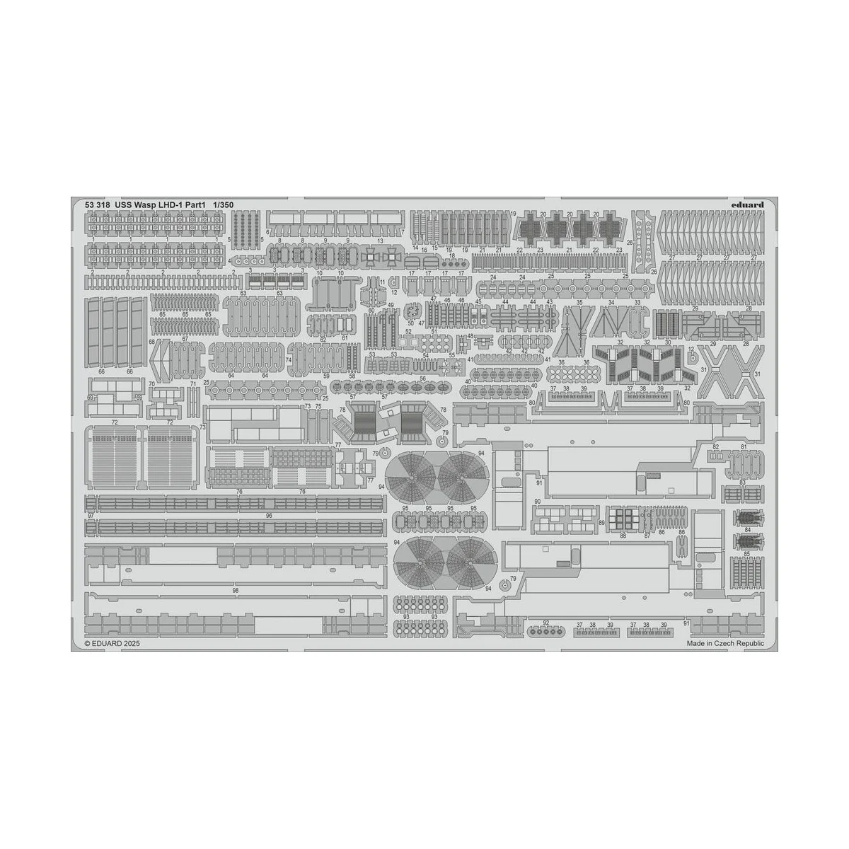 USS Wasp LHD-1 part 1 TRUMPETER, 1/350 - Eduard Accessories 53318