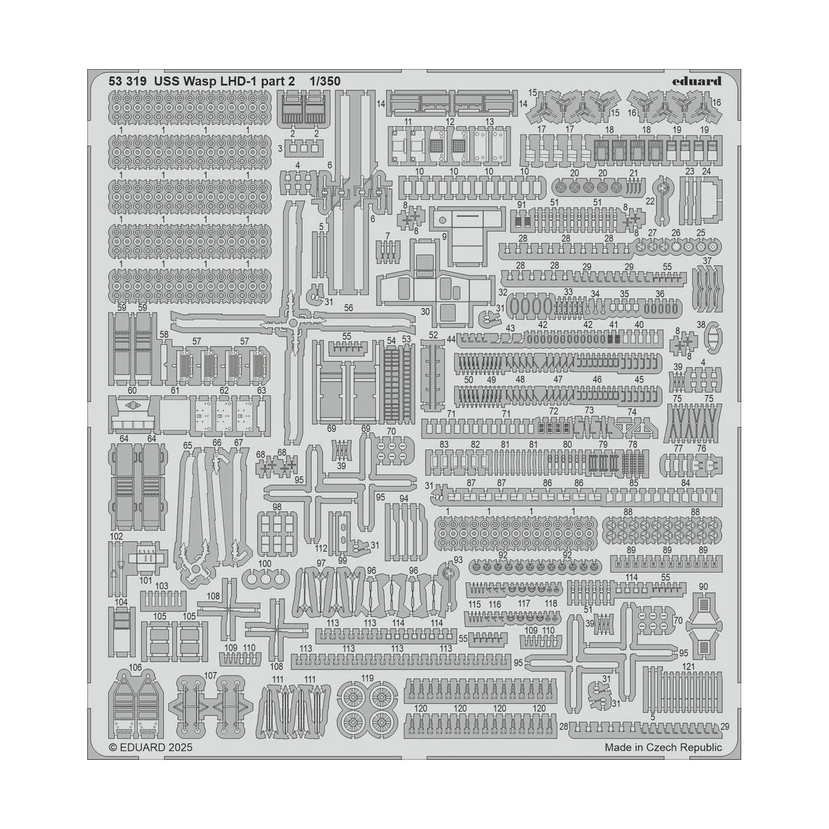 USS Wasp LHD-1 part 2  TRUMPETER - Eduard Accessories 53319