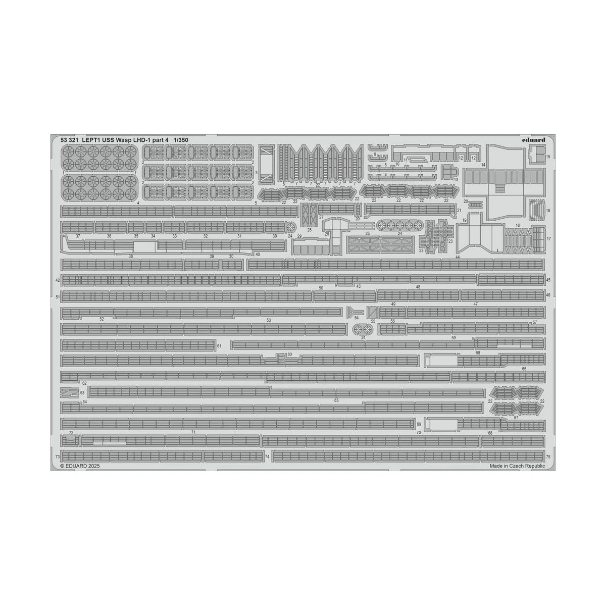 USS Wasp LHD-1 part 4 TRUMPETER - Eduard Accessories 53321