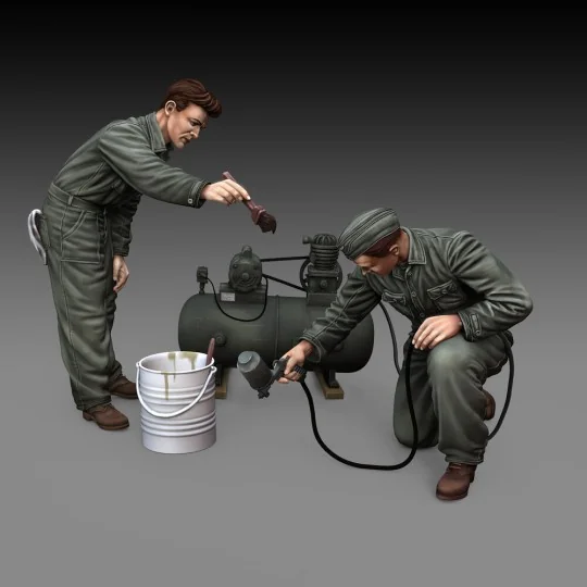 Soldiers painting, 1/72 - Royal Model RM898