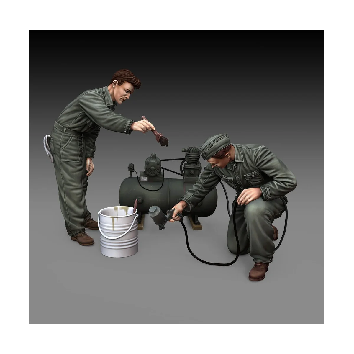 Soldiers painting, 1/72 - Royal Model RM898