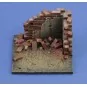 Base with ruined wall 'cm4x4' No.10, 1/35 - Royal Model RM941