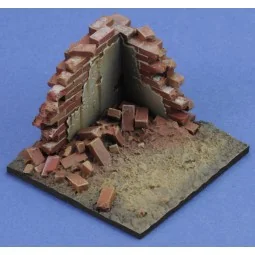 Base with ruined wall 'cm4x4' No.10, 1/35 - Royal Model RM941 2