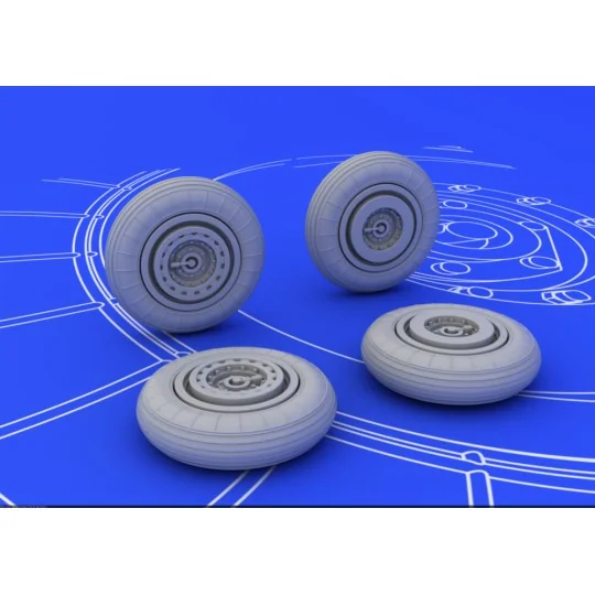 MiG-15 wheels for Eduard, 1/72 - Eduard Accessories 672007