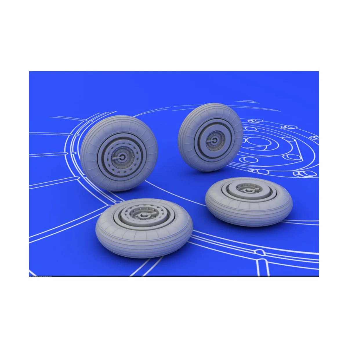 MiG-15 wheels for Eduard, 1/72 - Eduard Accessories 672007
