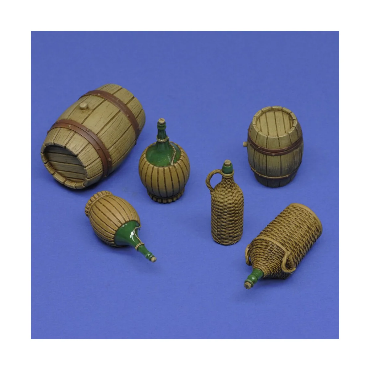 Wicker Bottles and small barrels, 1/16 - Royal Model RM954