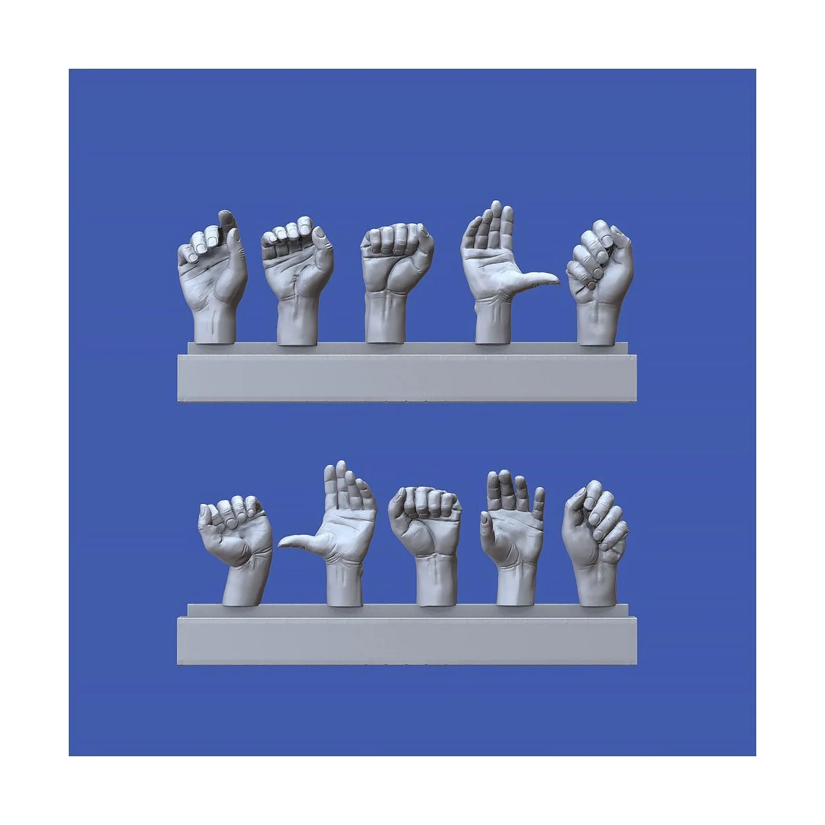 Assorted hands set No. 2, 1/16 - Royal Model RM963