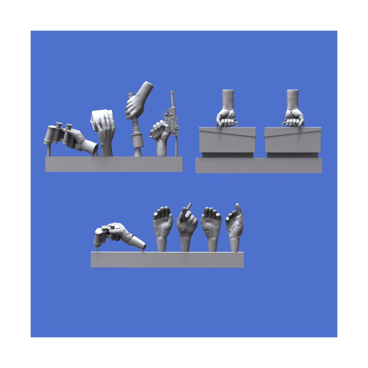 Assorted german hands set -WWII, 1/16 - Royal Model RM966